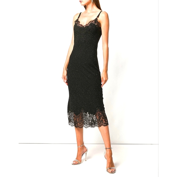 chinese dress ladies Midi lingerie-style dress in tulle and rebrodé lace main image 1
